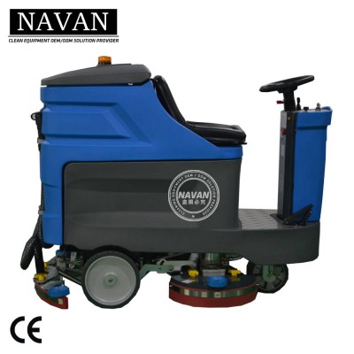 Commercial concrete floor cleaning machine with multifunction